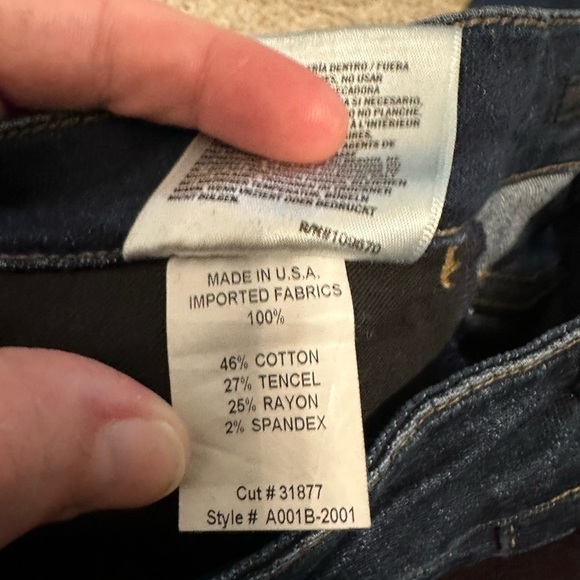 Agolde Chloe Dark Wash Low Rise Straight Leg Size 24 Rodeo Western Festival - Picture 5 of 10